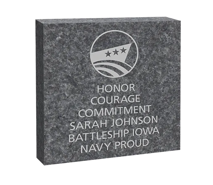 [PACBAT 12X12 LOGO BRICK] 12x12 National Museum of the Surface Navy Logo Granite (Paver)