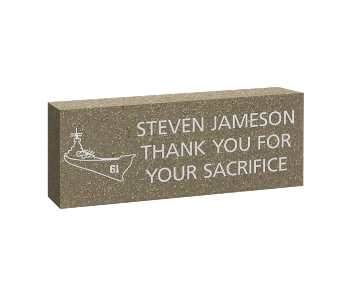[PACBAT 4X12 LOGO BRICK] 4x12 USS Iowa Battleship Logo Brick (Paver)